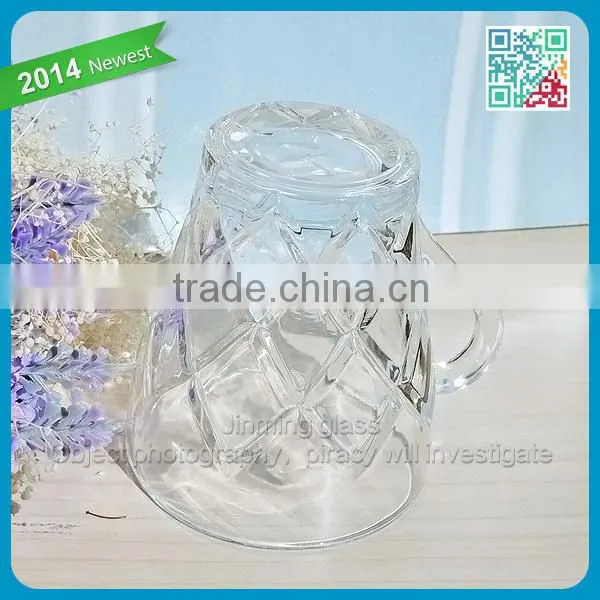 Embossed clear glass cup drinking oem moroccan tea glass cup