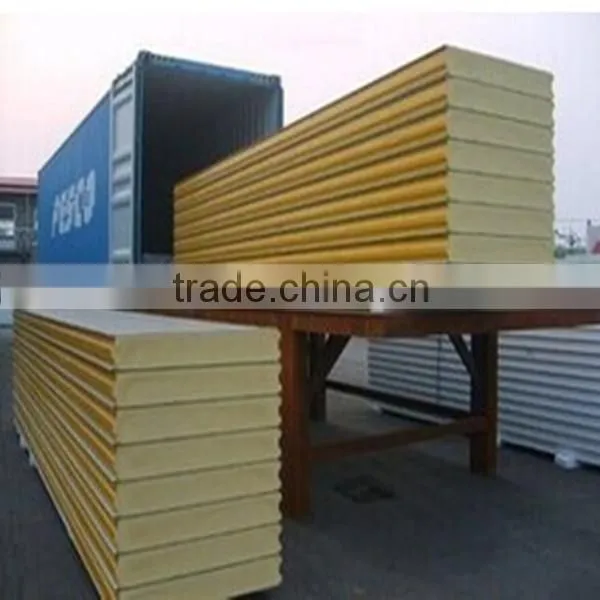 Color Plate PU Rock Wool Sandwich Panel/Steel sheet