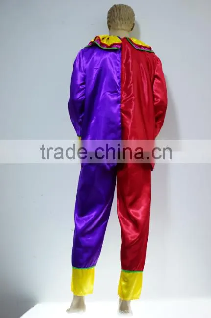 Halloween funny adult men clown fancy dress mascot costume