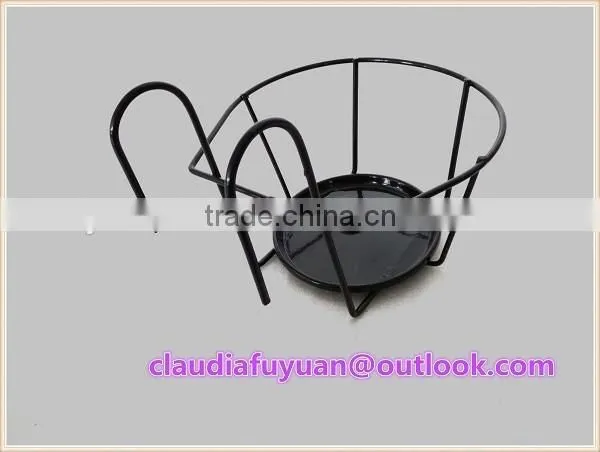 wrought iron hanging flower pot rack