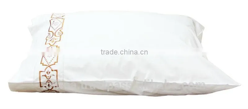 Wholesale plain cotton embroidery pillow cases for hotel