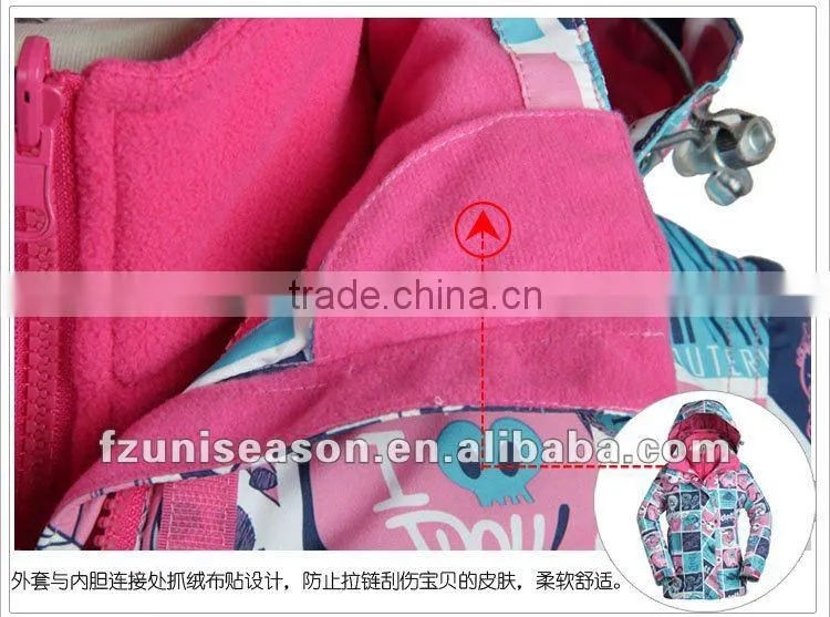 2013 Fashion Hoohie Girls Ski Jacket