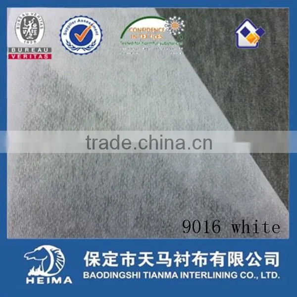 non woven interlining 100% polyester fusible interlining manufacture