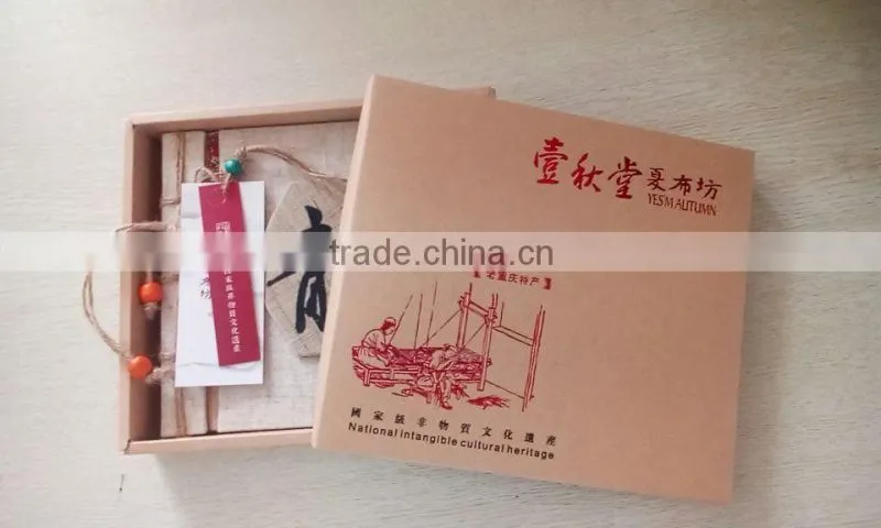 ramie fabric handmade school notebook