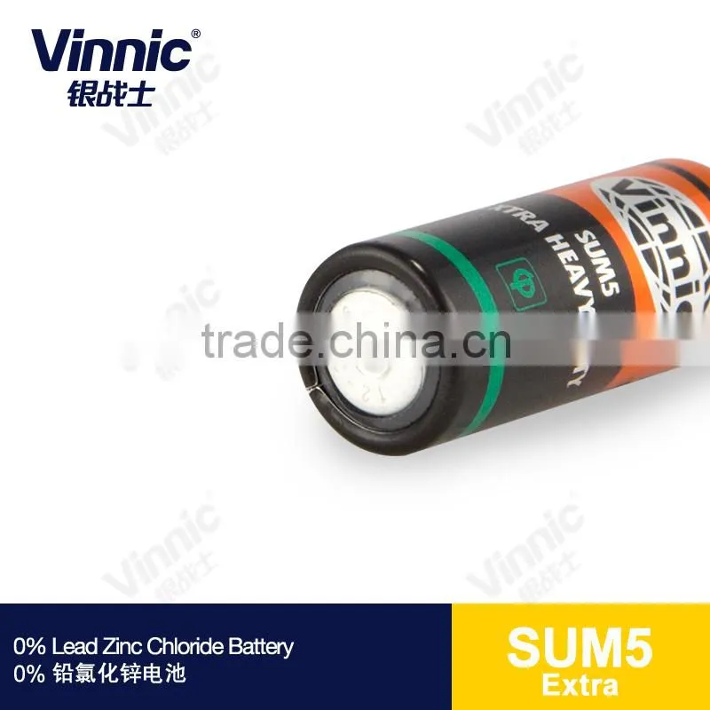 0% Lead Zinc Chloride Dry Battery R1 vinnic