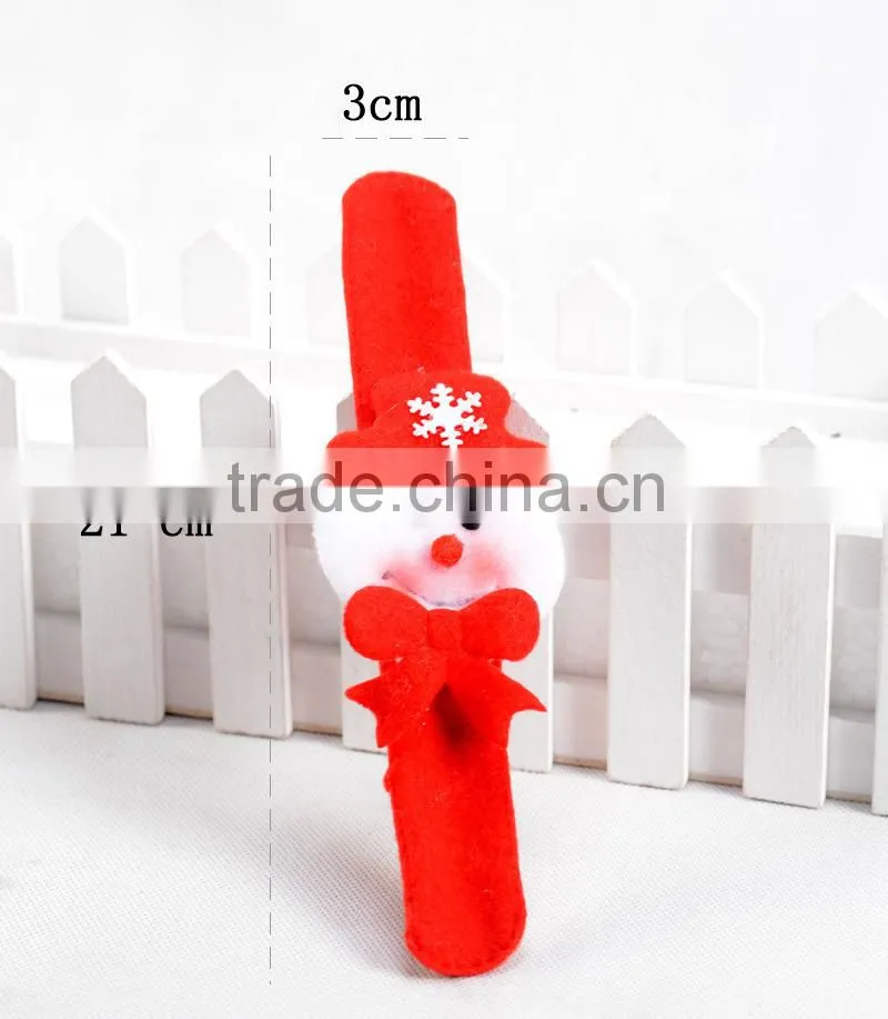 MLCB04 Christmas gift beer with christma hat slap bracelet