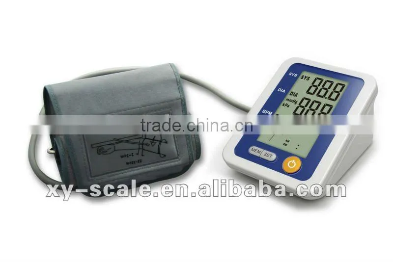2014 HOT sale Blood pressure monitor arm type with big LCD display with WHO function