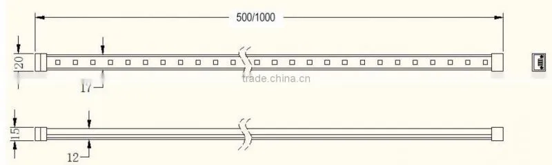 End-end 12V Round Aluminum LED Strips