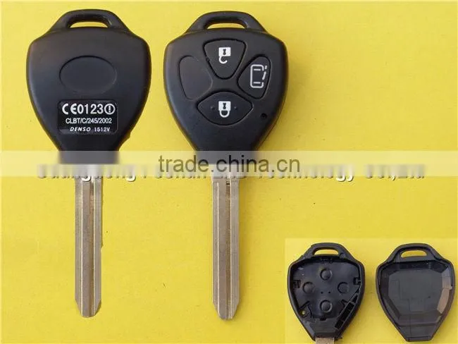 3 buttons Toyota Camry car remote key shell with logo