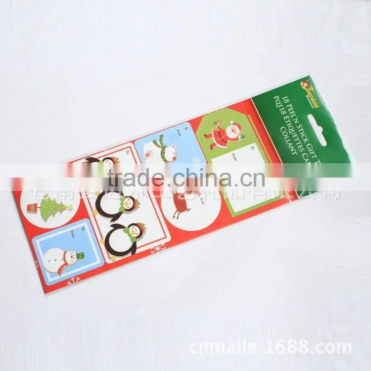 Merry Christmas paper sticker,promotional gift paper sticker