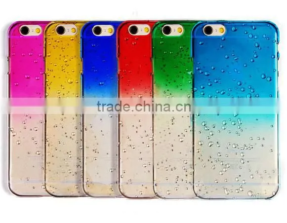 4.7 inch Mobile Phone Accessory Ultra Thin Clear Crystal 3d Water Rain Drop Phone Case back Cover For iPhone 5 6 6 plus