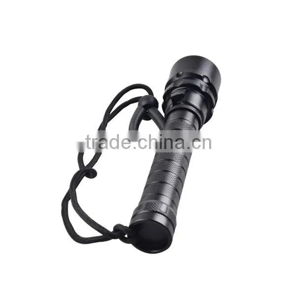 Diving Usage Wide Angle Aluminum 3000 High Lumen Torch Flashlight