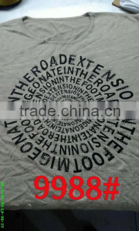 Printing and hot drilling technology of girls overpull sweater 9988#