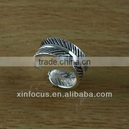 Feather 925 Sterling Silver Adjustable Toe Ring toe ring jewelry