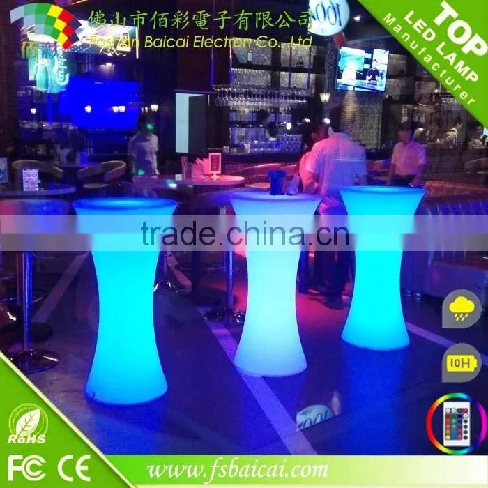CE&ROHS approved illuminated bar furniture/led table/led light bar table
