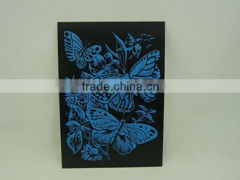 Engraving card/Scrap art foil/foil card/Parrot designed foil paper engraving art