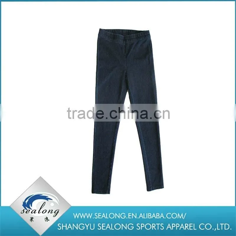 China wholesale Casual girl Knitted Jean Leggings for lady