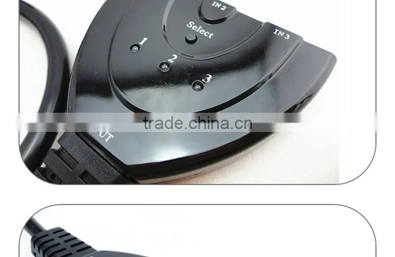3 Port 1080p Hdmi Auto Switch Splitter Switcher HUB Box Cable LCD Hdtv