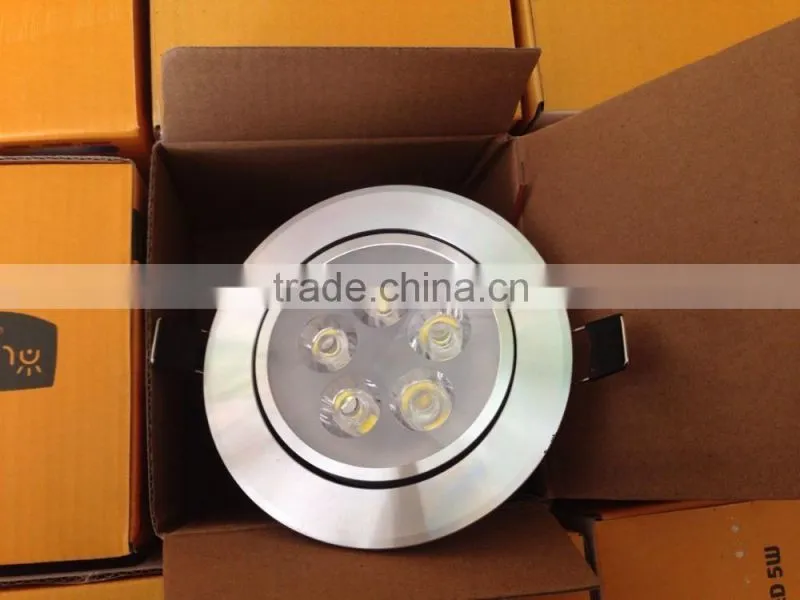 brushed silver 3-24w square led downlight