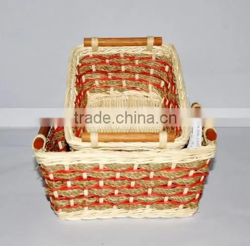 Rattan basket weaving for kitchen