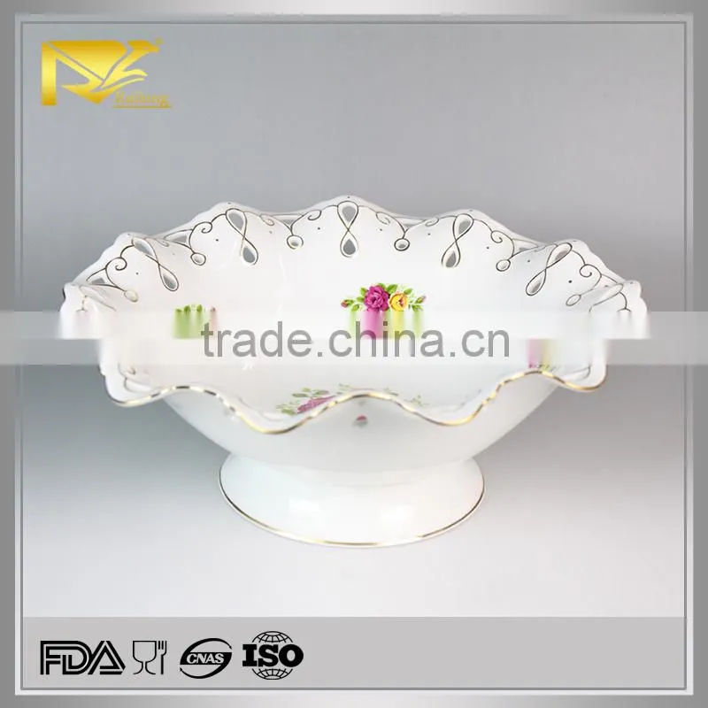 China supplier ceramic soup bowl with handle