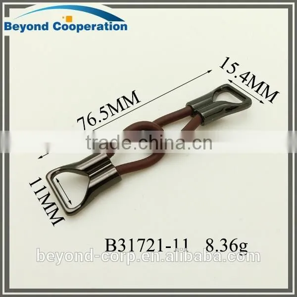 11mm nice metal shoes buckle with pvc rope decorations black brown colors