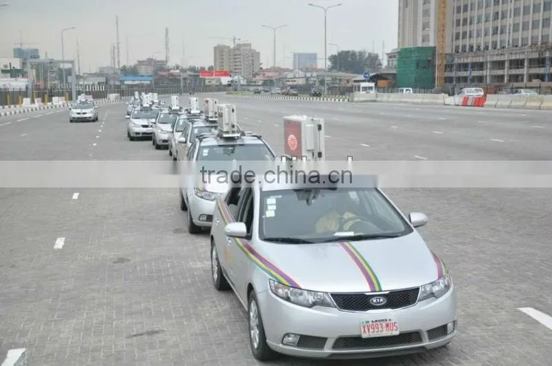 Double sides full color P5 taxi top led advertising display
