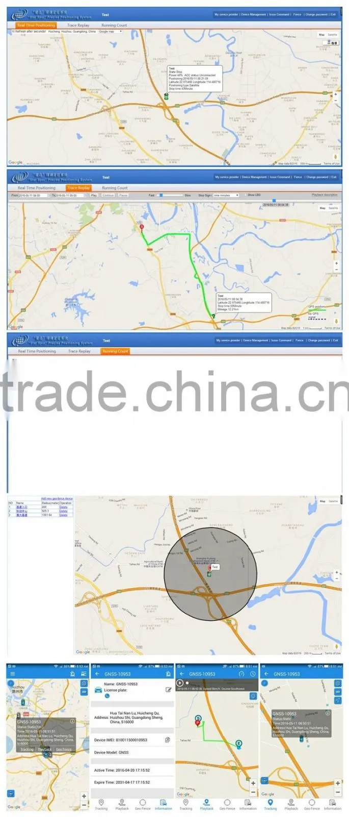 Gps tracker with free web based gps server tracking software
