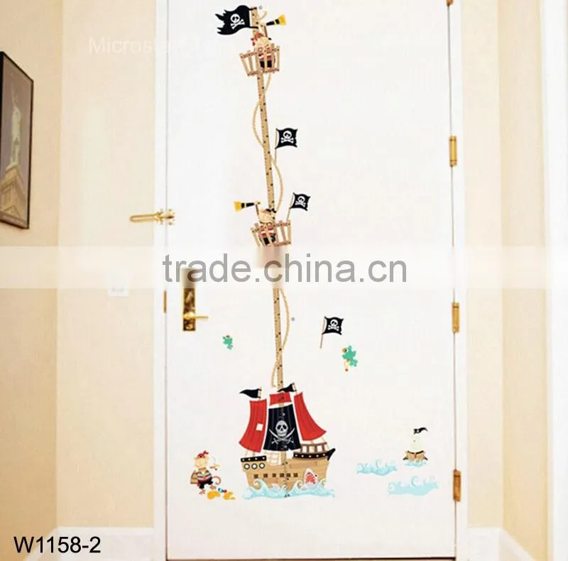 Cute cartoon characters Kids height measuring Wall Stickers Boy Girl Growth Chart