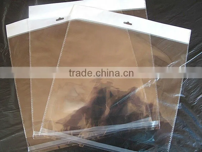 opp packaging bag with hanging header