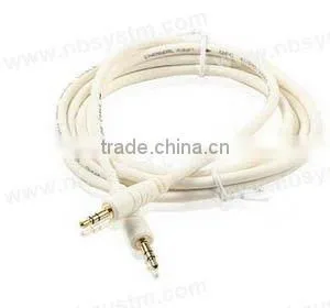 high quality 3.5 stereo male to 3.5 stereo male cable ivory color