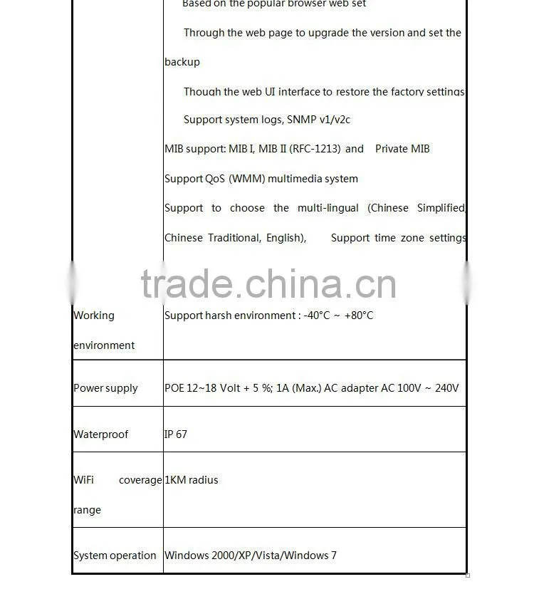 3000m long range Wireless data wifi transmission system
