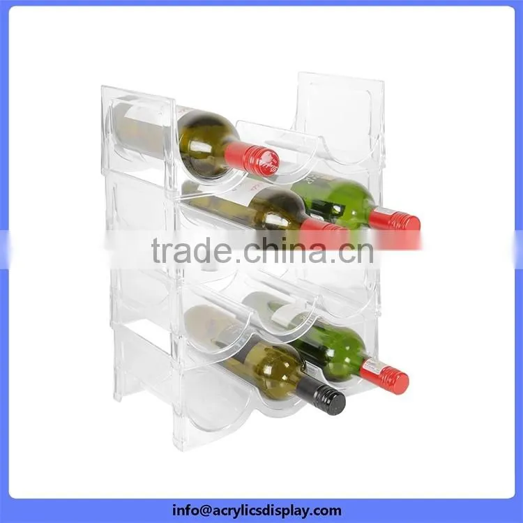 Cheap hot sell bottle acrylic wine display rack
