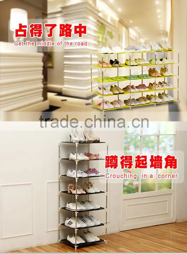 Corner stackable shoe rack