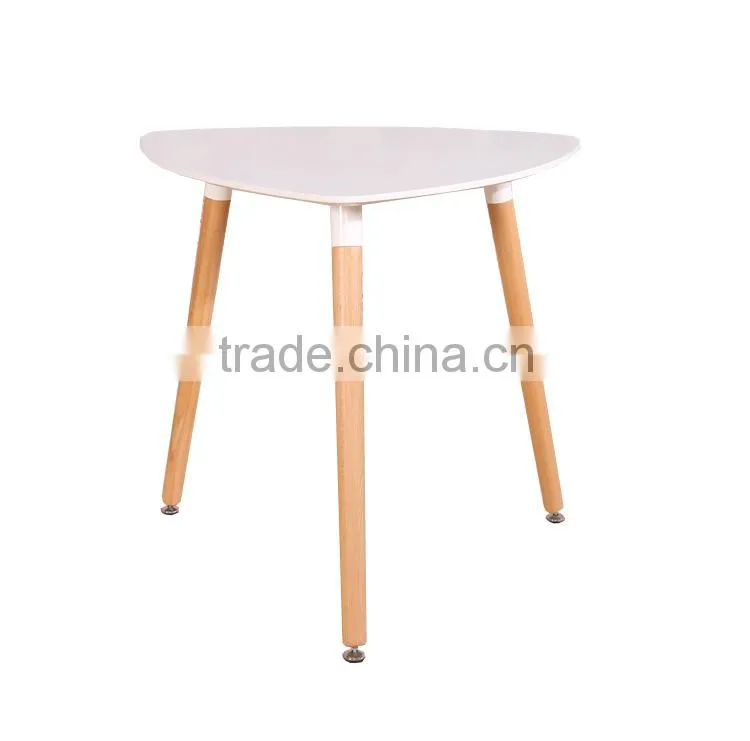 Modern design white triangular restaurant MDF coffee side table S005