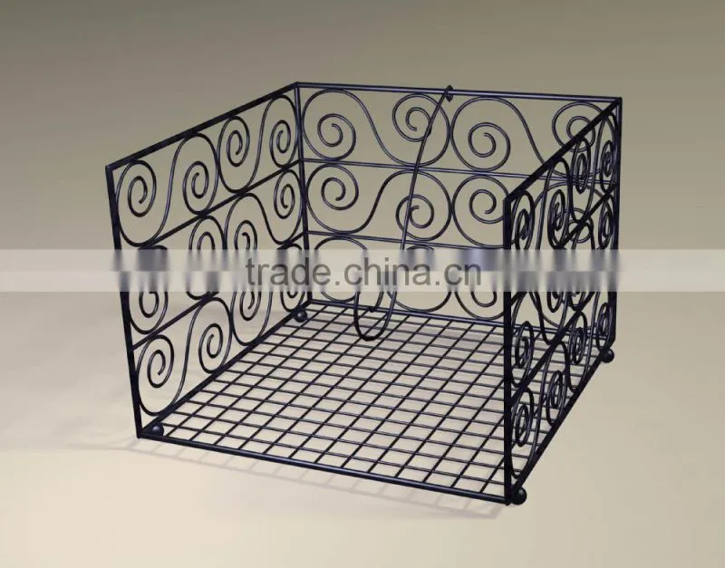Metal antique mesh napkin basket