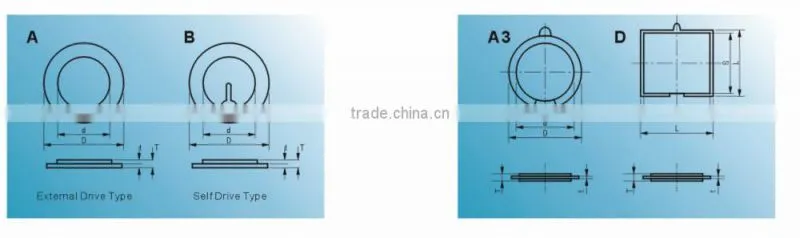 FT-27T-2.5A1 Chinese piezo element ceramic piezo element piezoelectric diaphragms (FBELE)