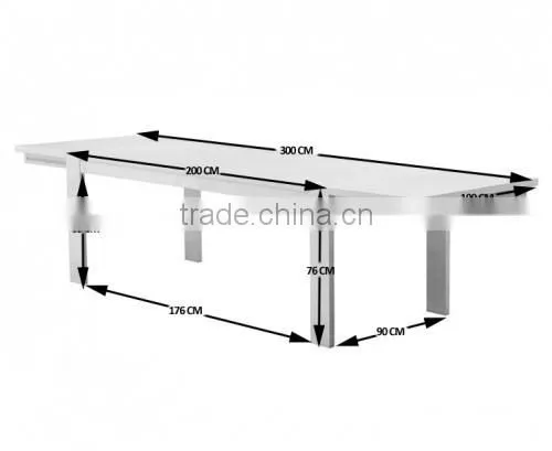 DT-4044 Extending MDF with High Gloss Dining Table