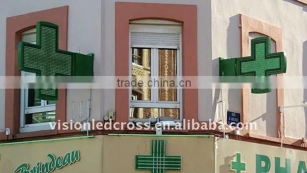 Cruz de farmacia de LED Verde