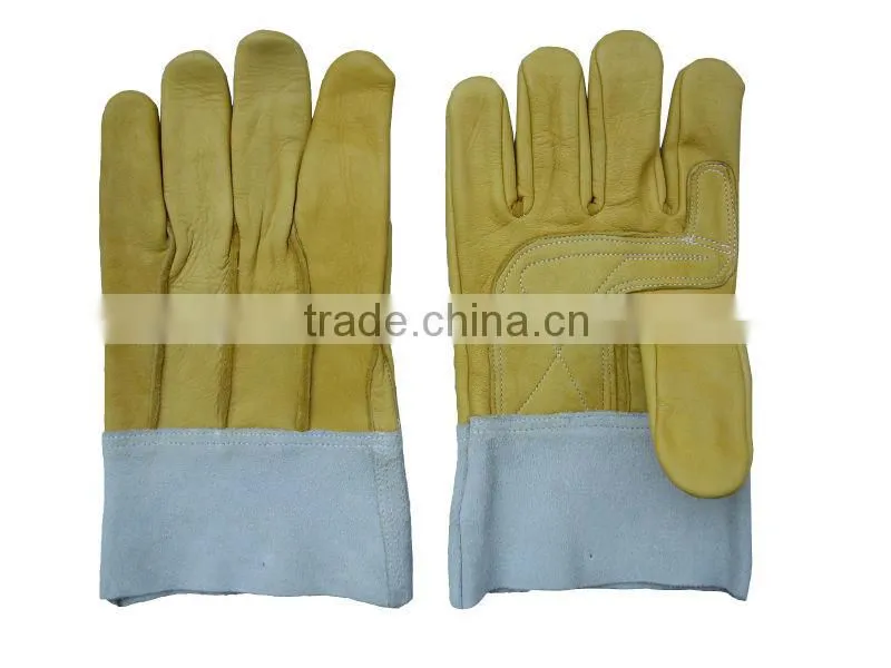 cow grain leather short welding glove