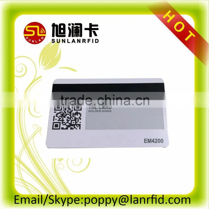 Hot sell magnetic stripe blank card with T5577 / TK4100 chip