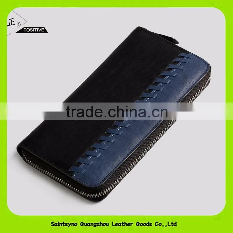 16908 Wholesale alibaba zipper classic mens rfid wallet genuine leather