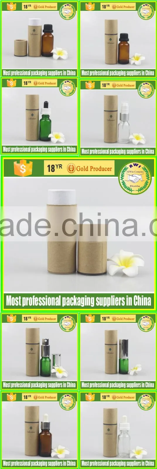 Recyclable recycled paper tube packaging kraft roundness paper box
