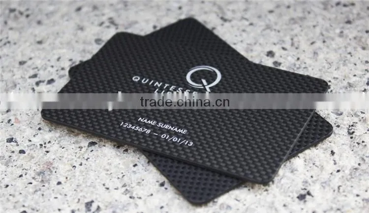 Customed made carbon fiber business card ,thick plastic carbon fiber business cards 1 mm