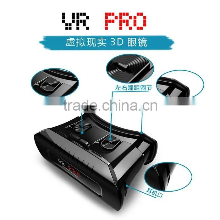 NEWEST!Hot selling Virtual Reality VR headset VR PRO 3D Glasses for 3.5-6.2 inch Smartphone