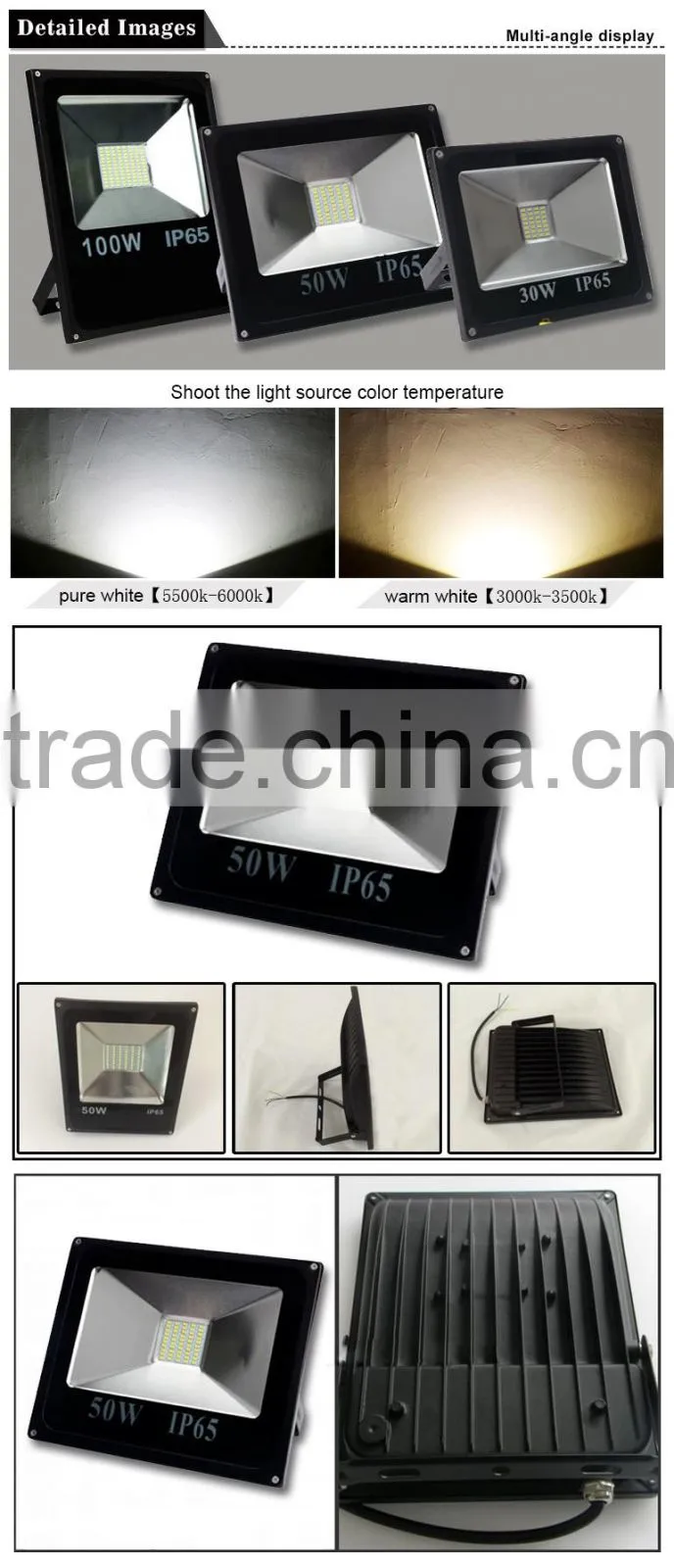 Jiaxing LED flood lights for outdoor lighting IP65 waterproof TUV CE and RoHS approved