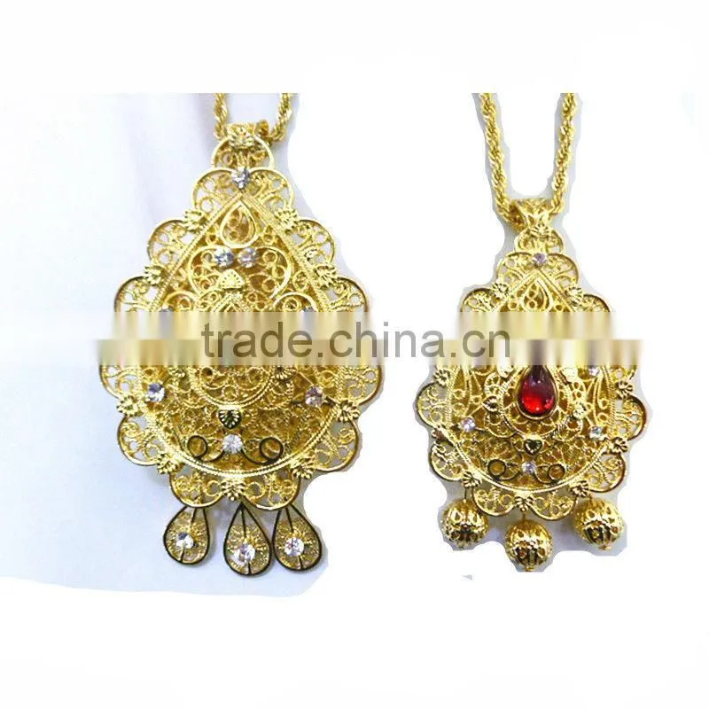 24kgp islamic pendant ruby necklace men necklace