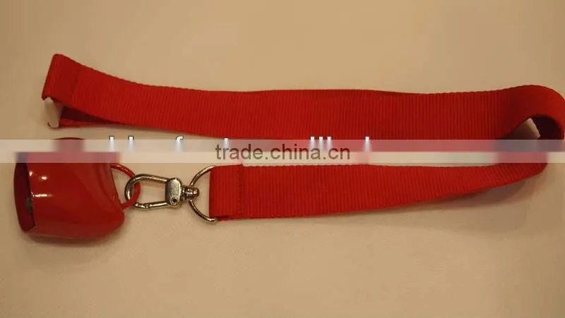 swiss style bell with strap and lanyard - your own logo as promotional gifts (A577))