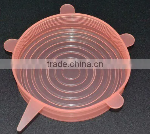 Multifunction for different size round utensial container siliicone sealing lids for keeping fresh and temperature