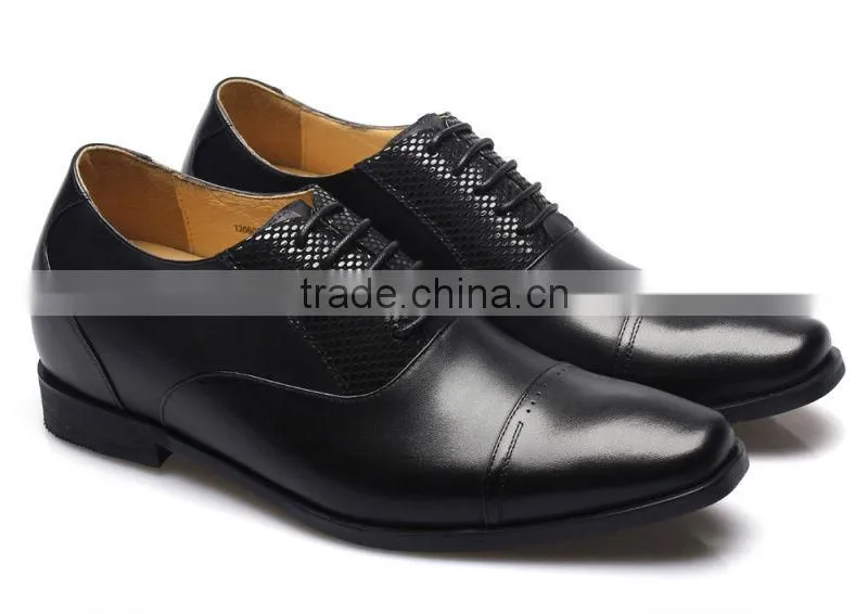 Hot sale pointed toe quality elevator height increasing men dress shoes
